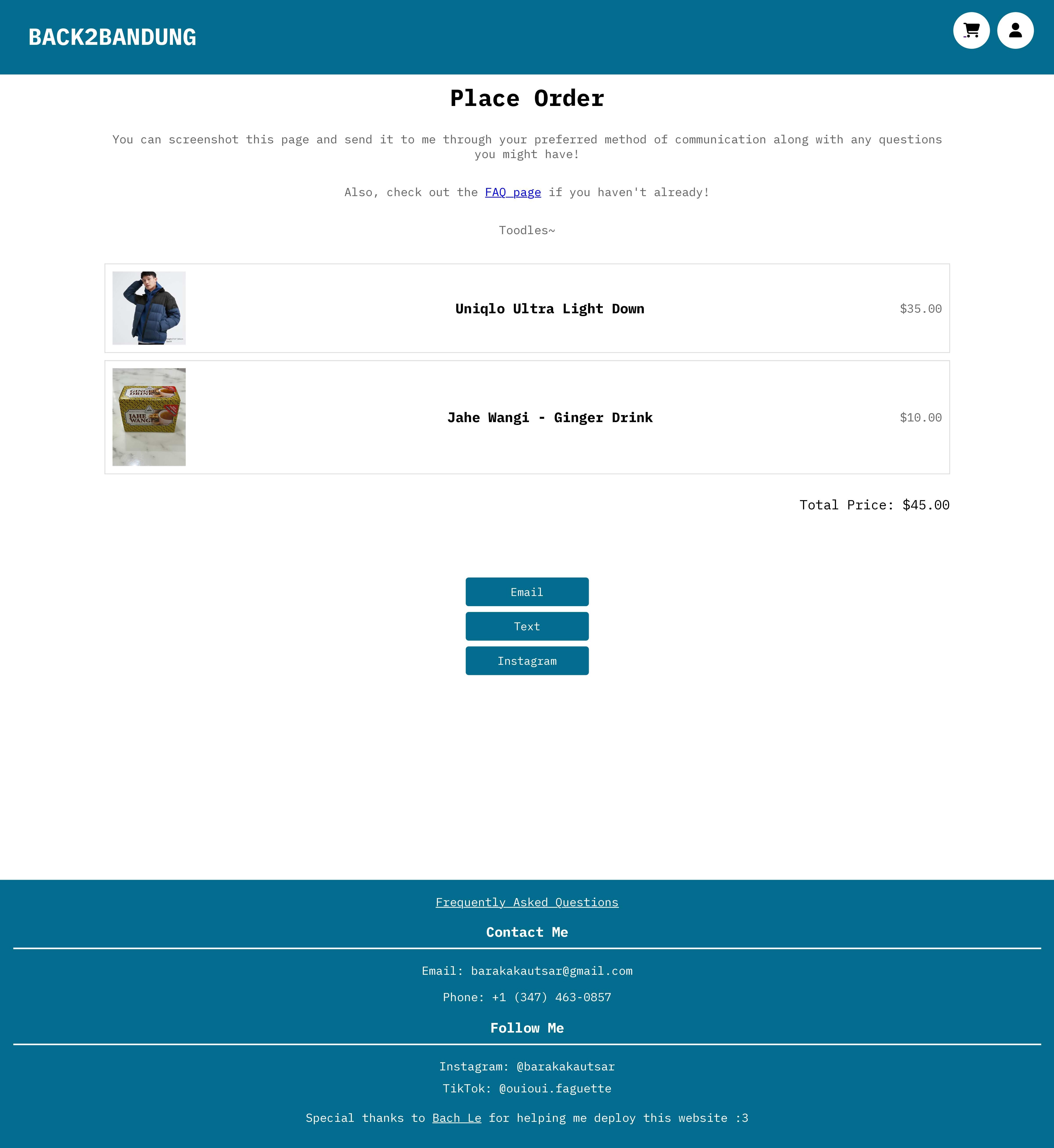 Order Page